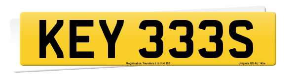 Registration number KEY 333S